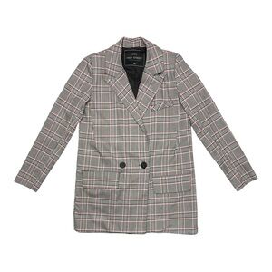 SOLD High Street Plaid Double Breasted Blazer Suit Coat Jacket Women’s Size XS